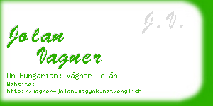 jolan vagner business card